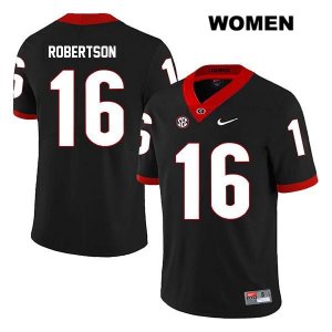 Women's Georgia Bulldogs NCAA #16 Demetris Robertson Nike Stitched Black Legend Authentic College Football Jersey SQC6454XY